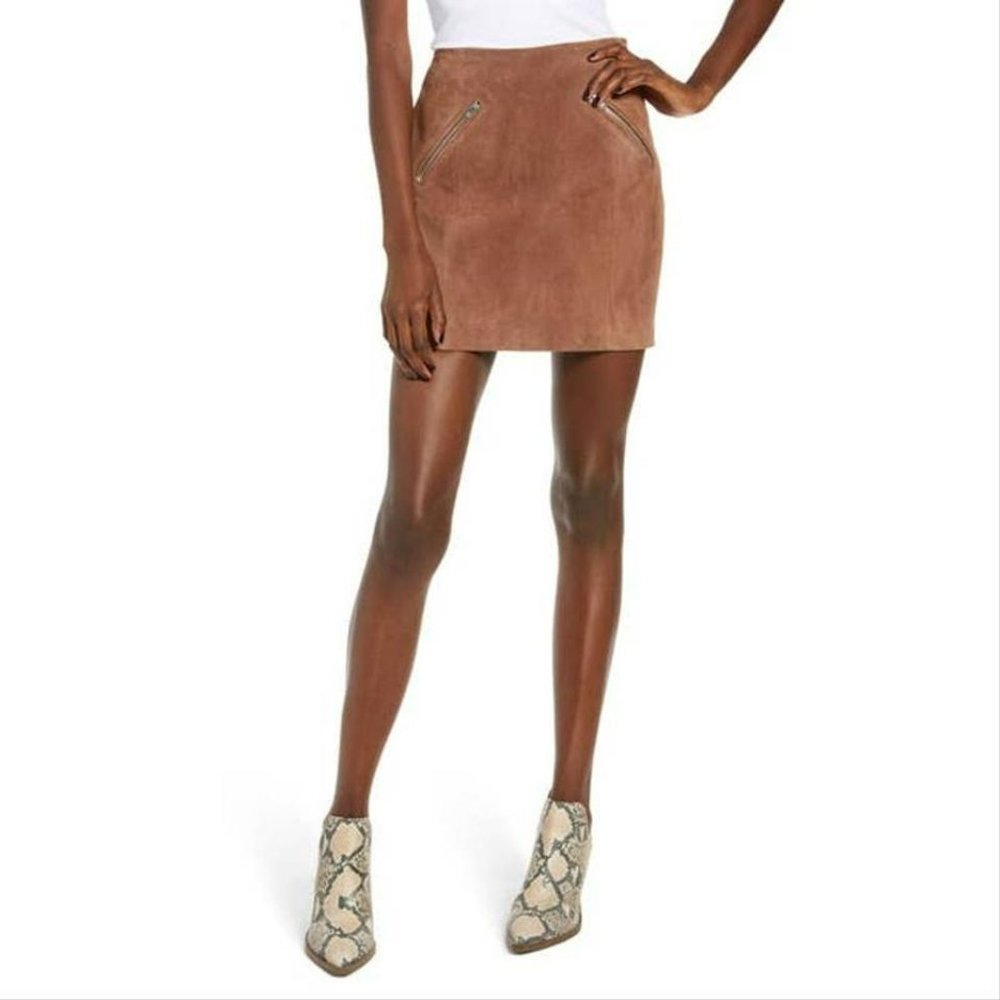 BlankNYC Brown Suede Coffee Bean Women's Size 28 73k-0361no Skirt NWT - Picture 2 of 10